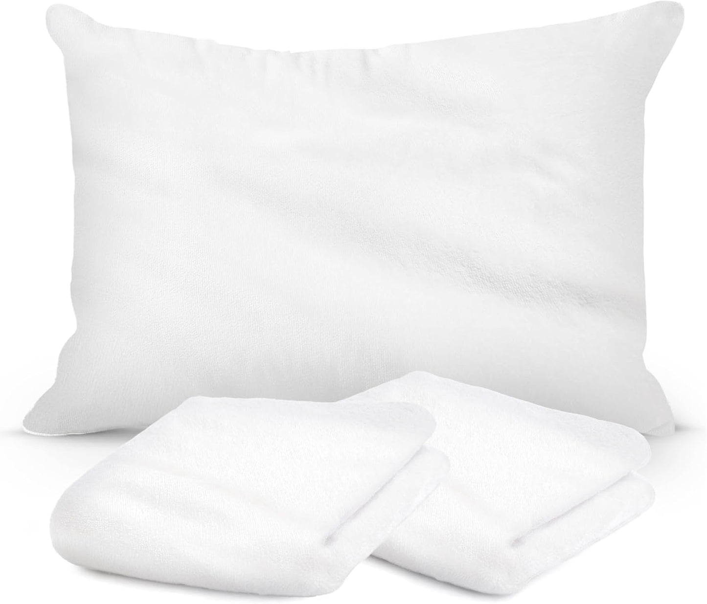 Feather-Proof | Waterproof | Downproof Zippered Fleece Pillow Protectors