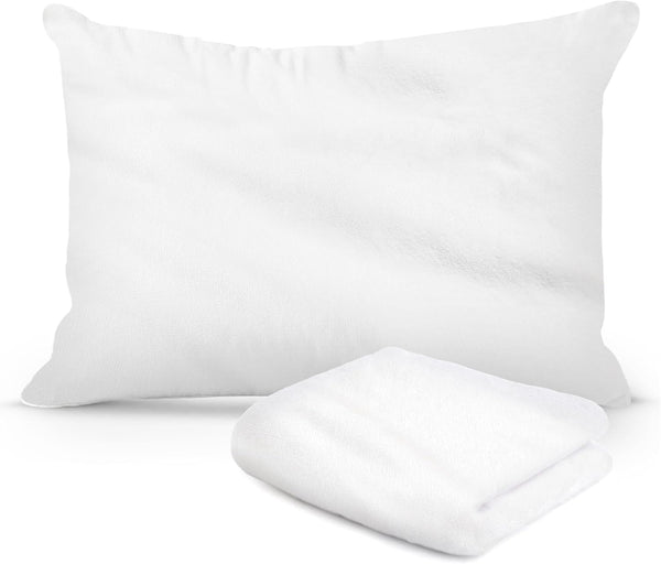 Feather-Proof | Waterproof | Downproof Zippered Fleece Pillow Protectors