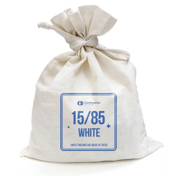 Bulk White Goose Down Blend - 15% Goose Down 85% Goose Feather - Continental Bedding