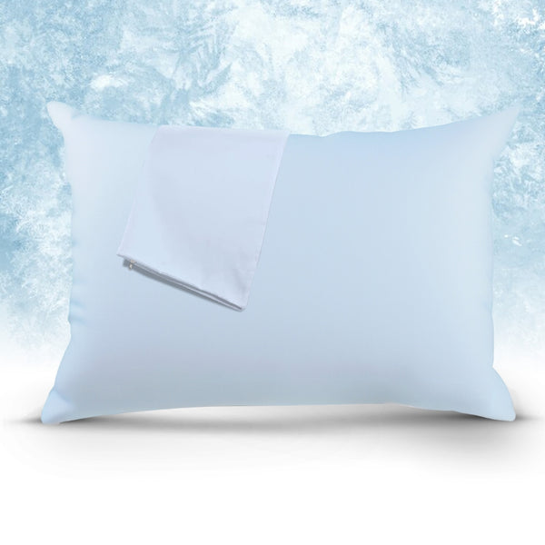 Arctic Collection | Blue Cooling Pillow Protector | Zippered, Cool, Cozy and Breathable