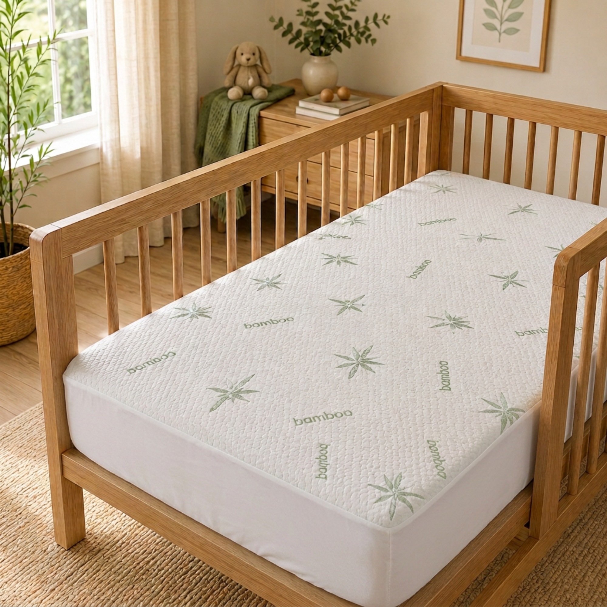 Botanic Collection Toddler Bamboo Waterproof Mattress Protector