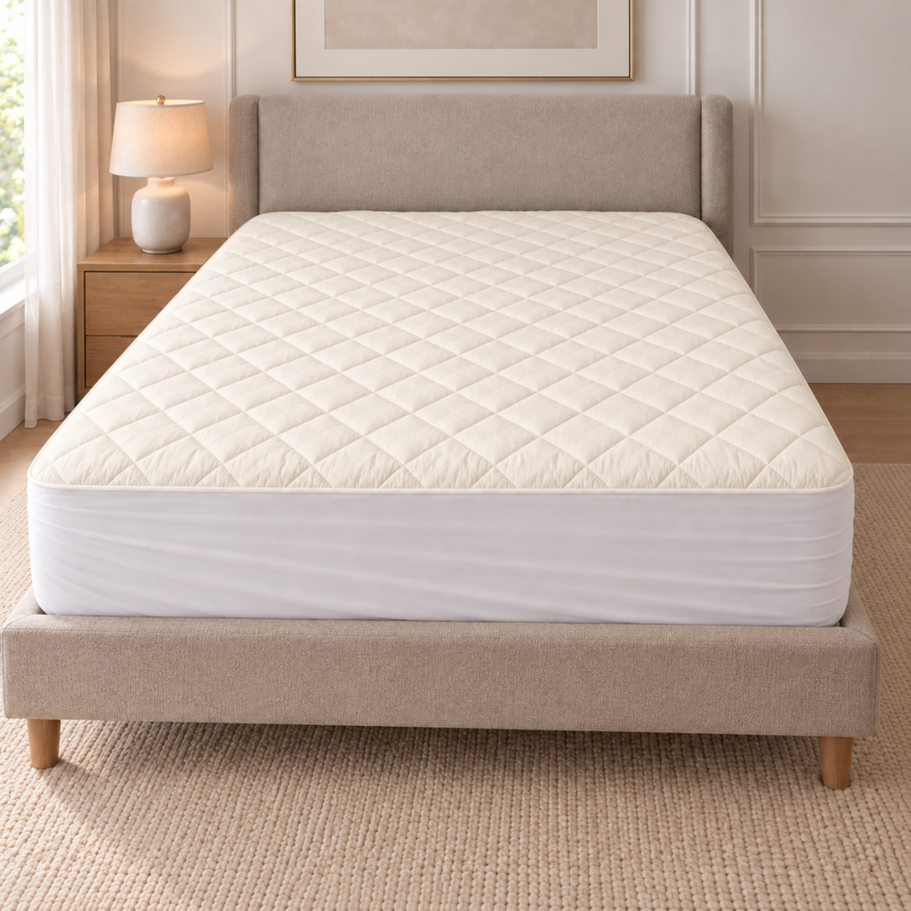 Serenity Collection Organic Cotton Quilted Mattress Pad