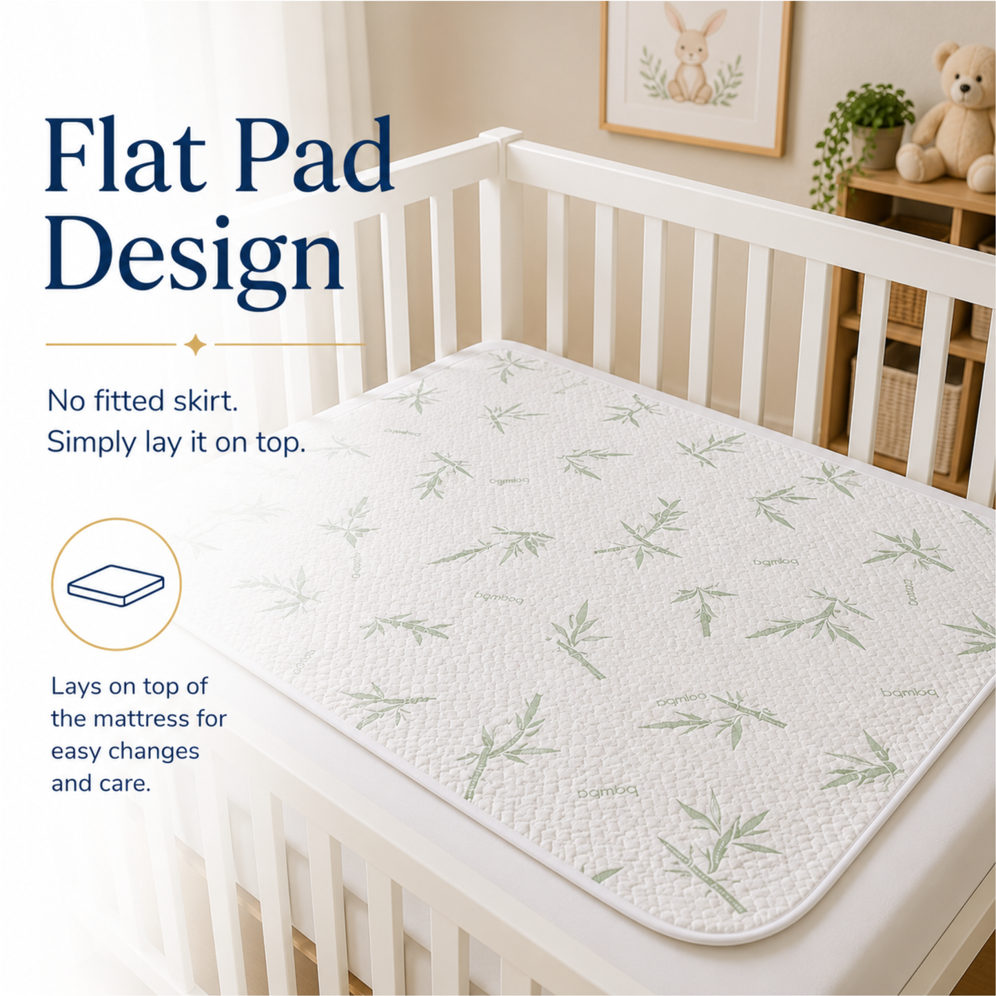 Botanic Collection Toddler Bamboo Waterproof Mattress Protector