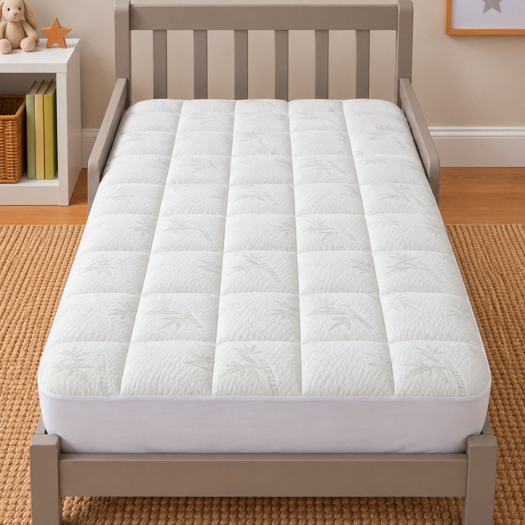Continental Bedding Quilted Bamboo Toddler Mattress Pad