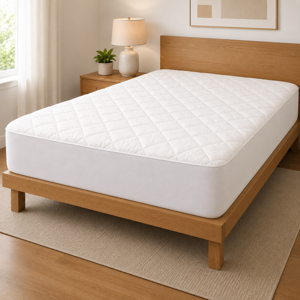 Serenity Collection Organic Cotton Quilted Mattress Pad
