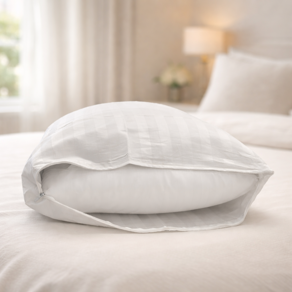 Premium 300 Thread Count 100% Cotton Zippered Pillow Protectors