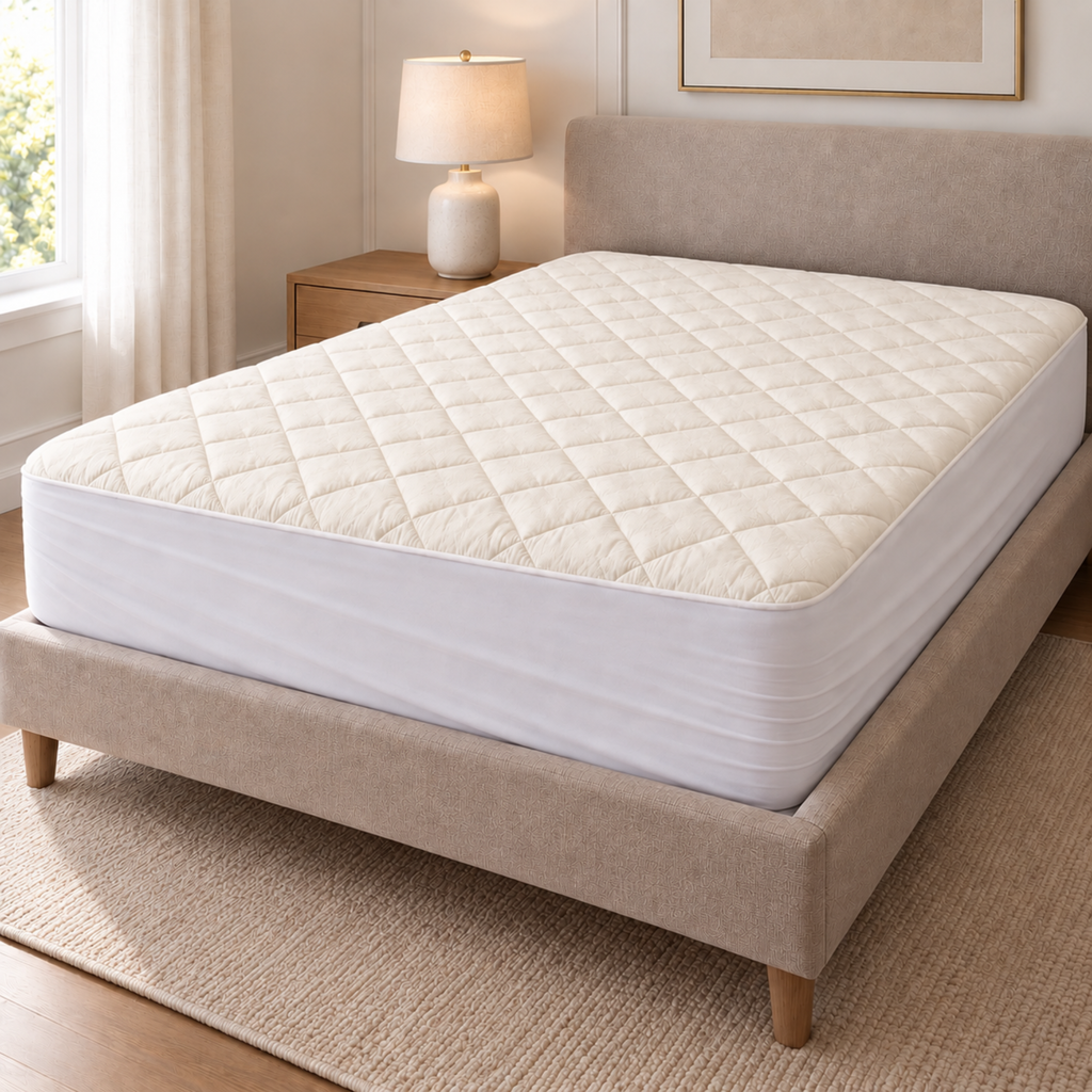 Serenity Collection Organic Cotton Quilted Mattress Pad