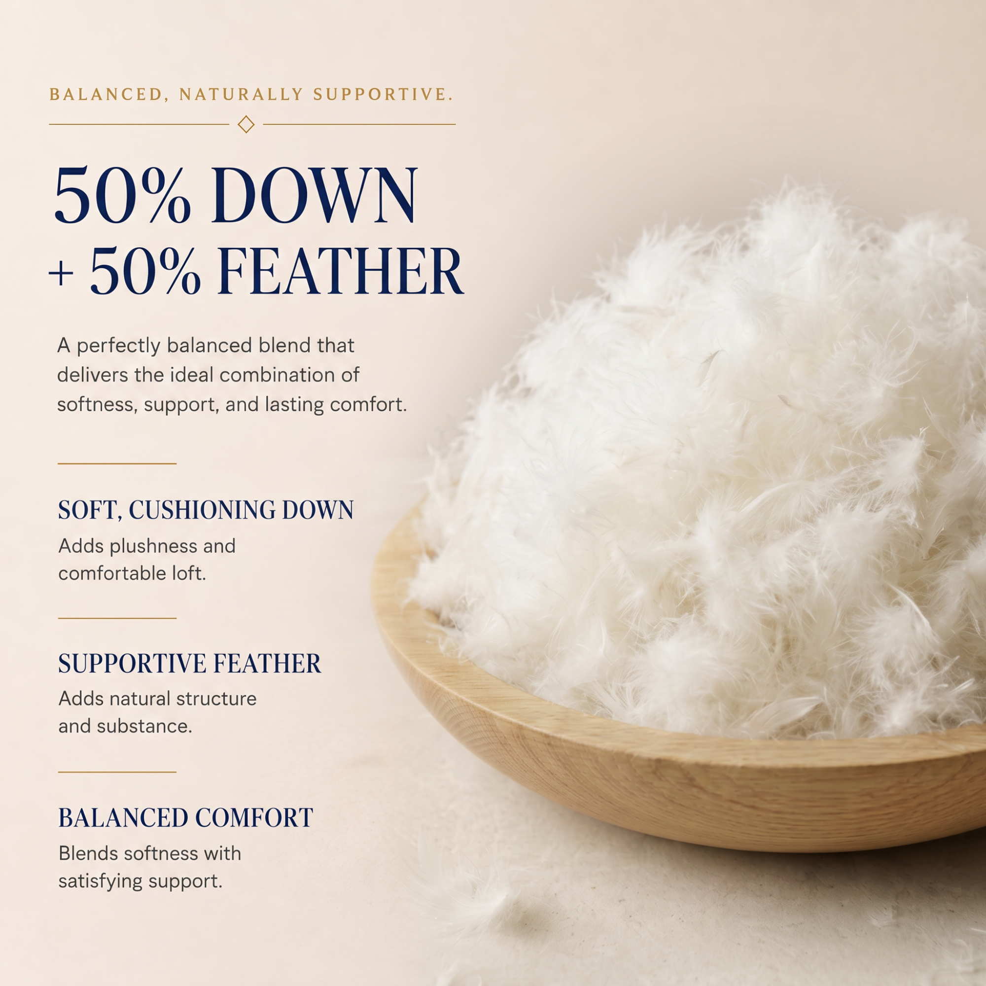Hotel Collection 50% Down & 50% Feather Pillow