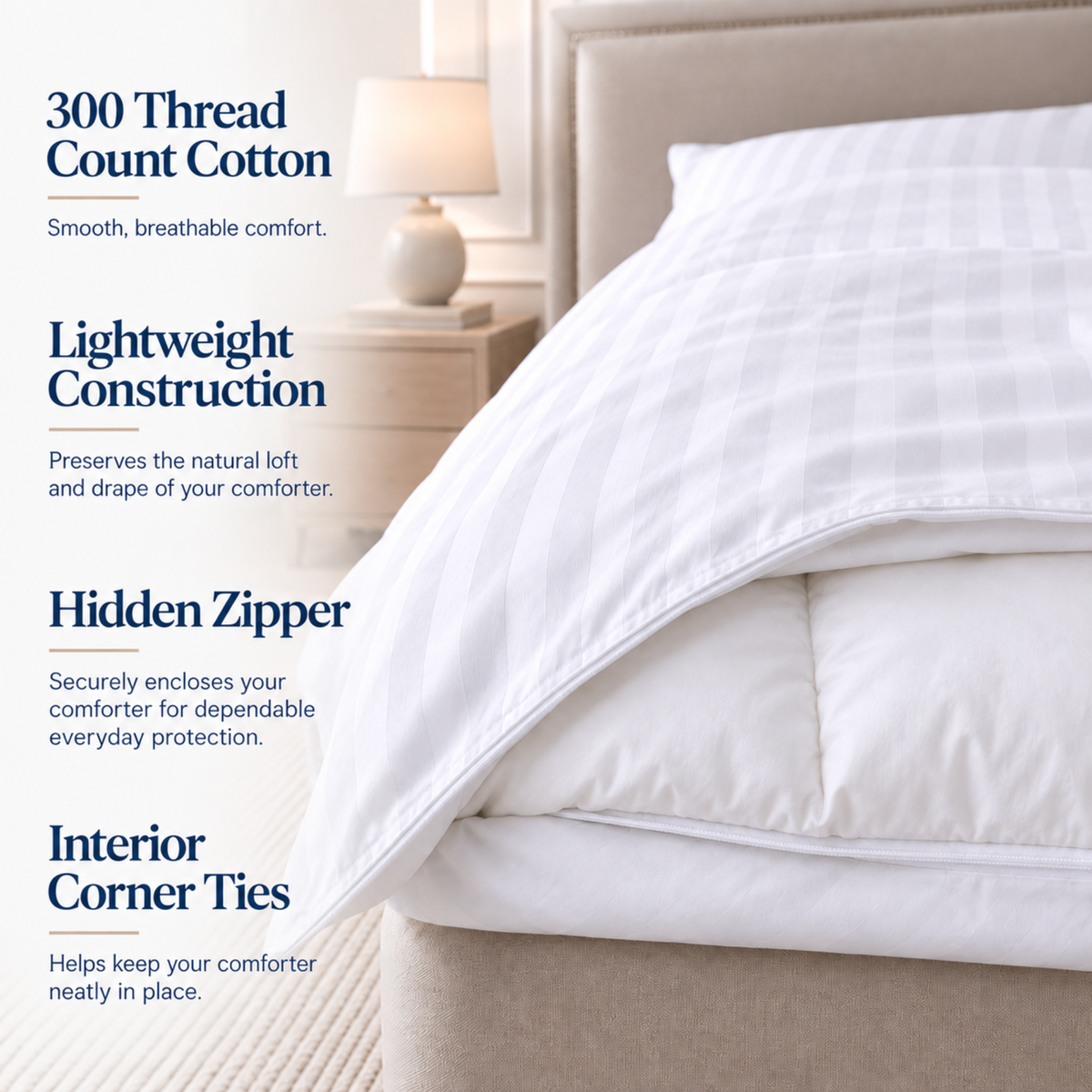 Premium Cotton Comforter Protector