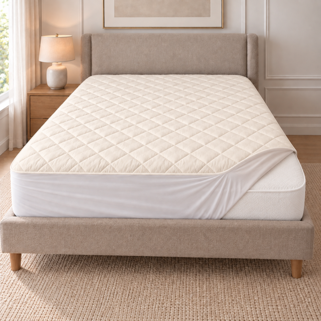 Serenity Collection Organic Cotton Quilted Mattress Pad