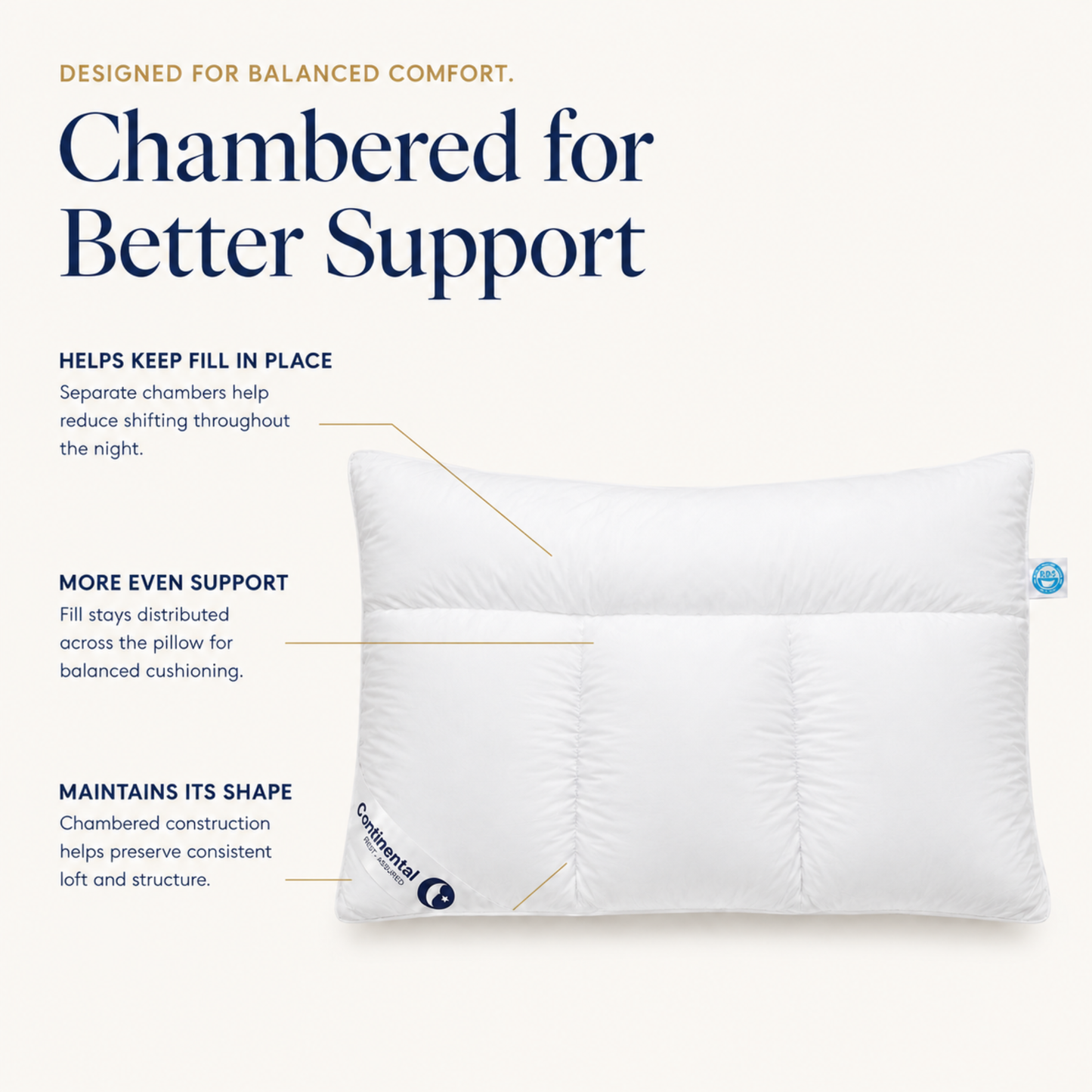 4-Chamber Down Pillow