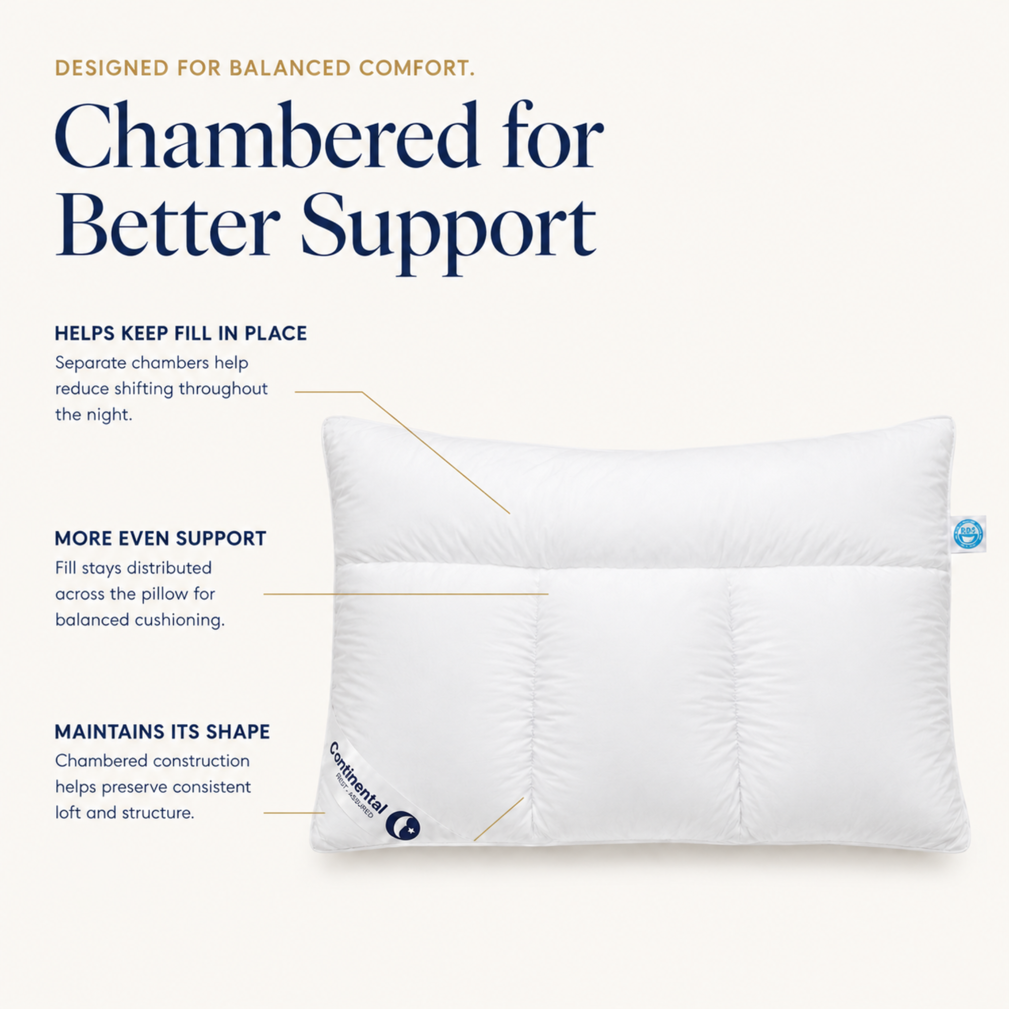 4-Chamber Down Pillow