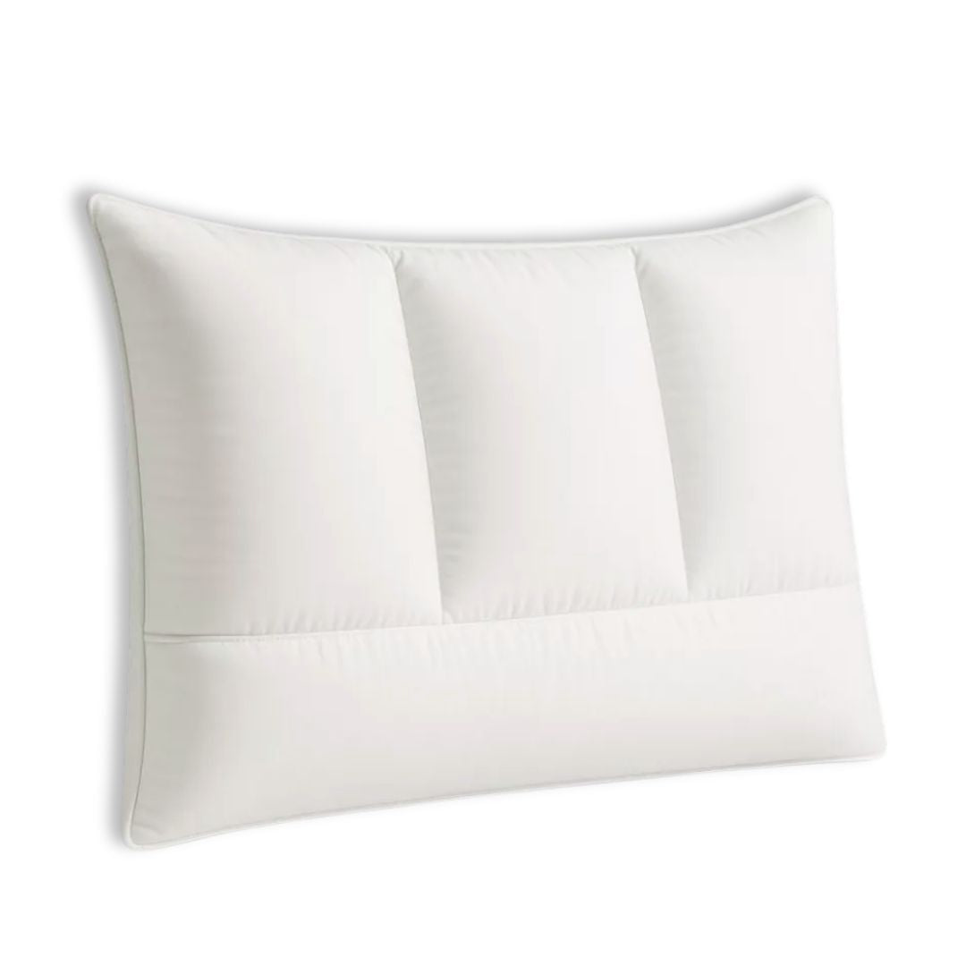 Continental Bedding 3-Chamber Down Pillow | Ergonomic Support with 2" Gusset, 75% Down Fill