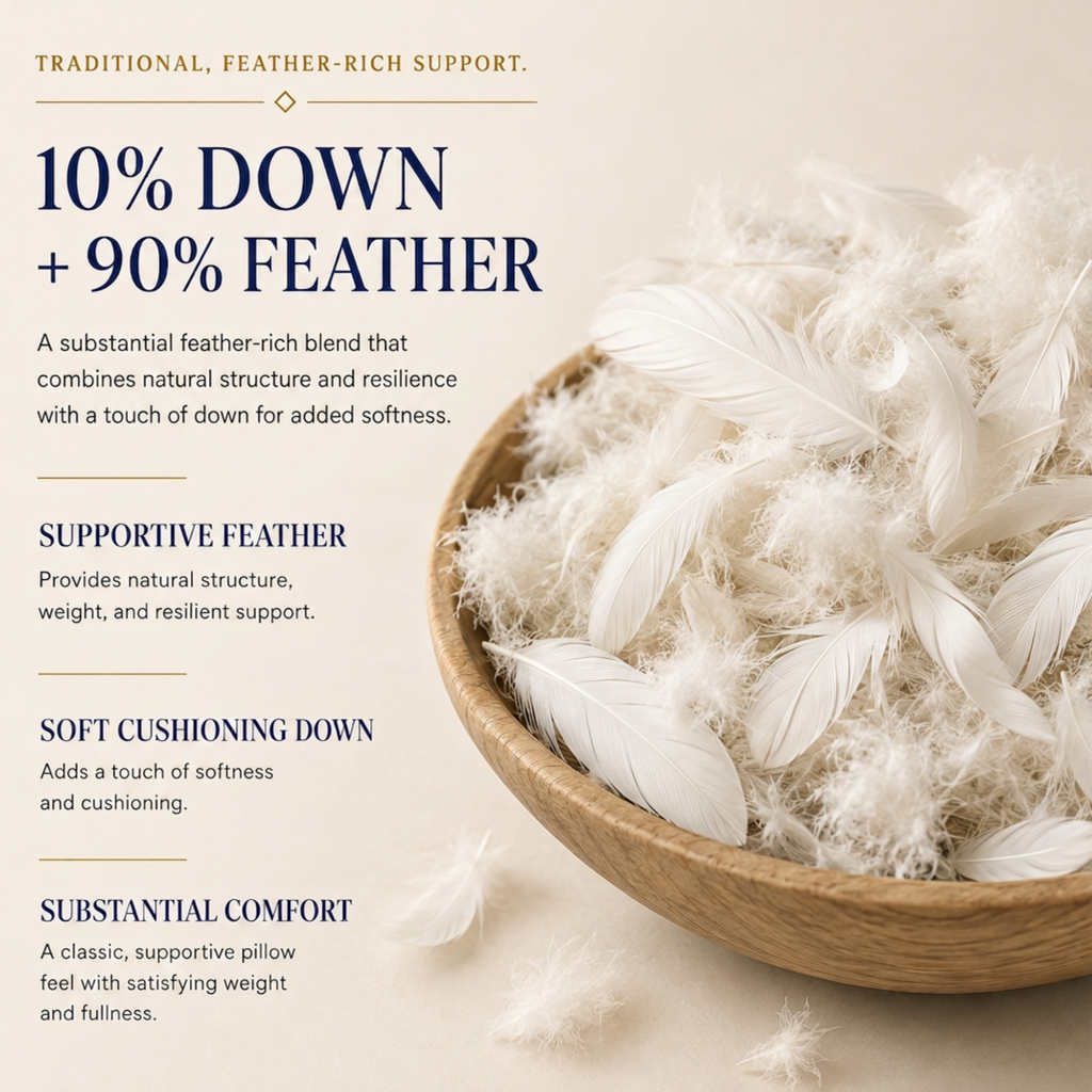 Hotel Collection 10% Down & 90% Feather Pillow