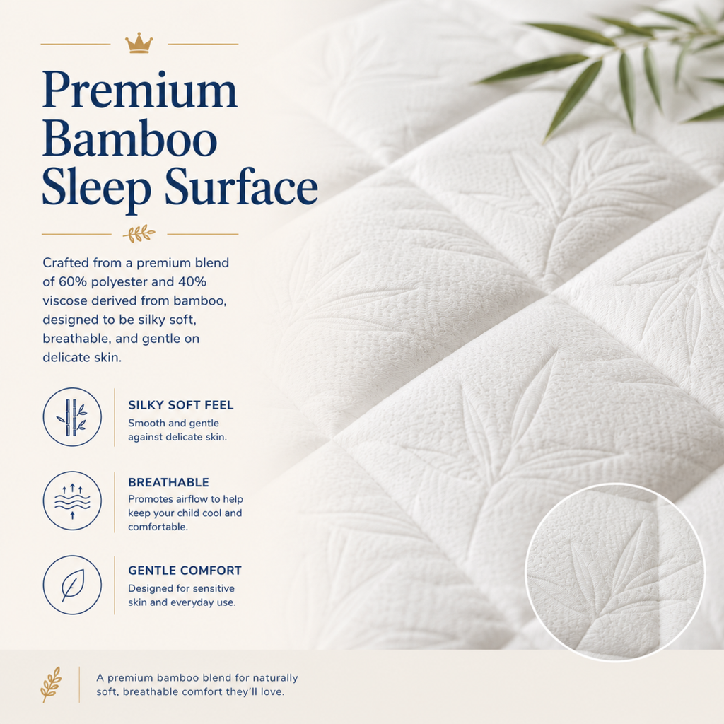Continental Bedding Quilted Bamboo Toddler Mattress Pad