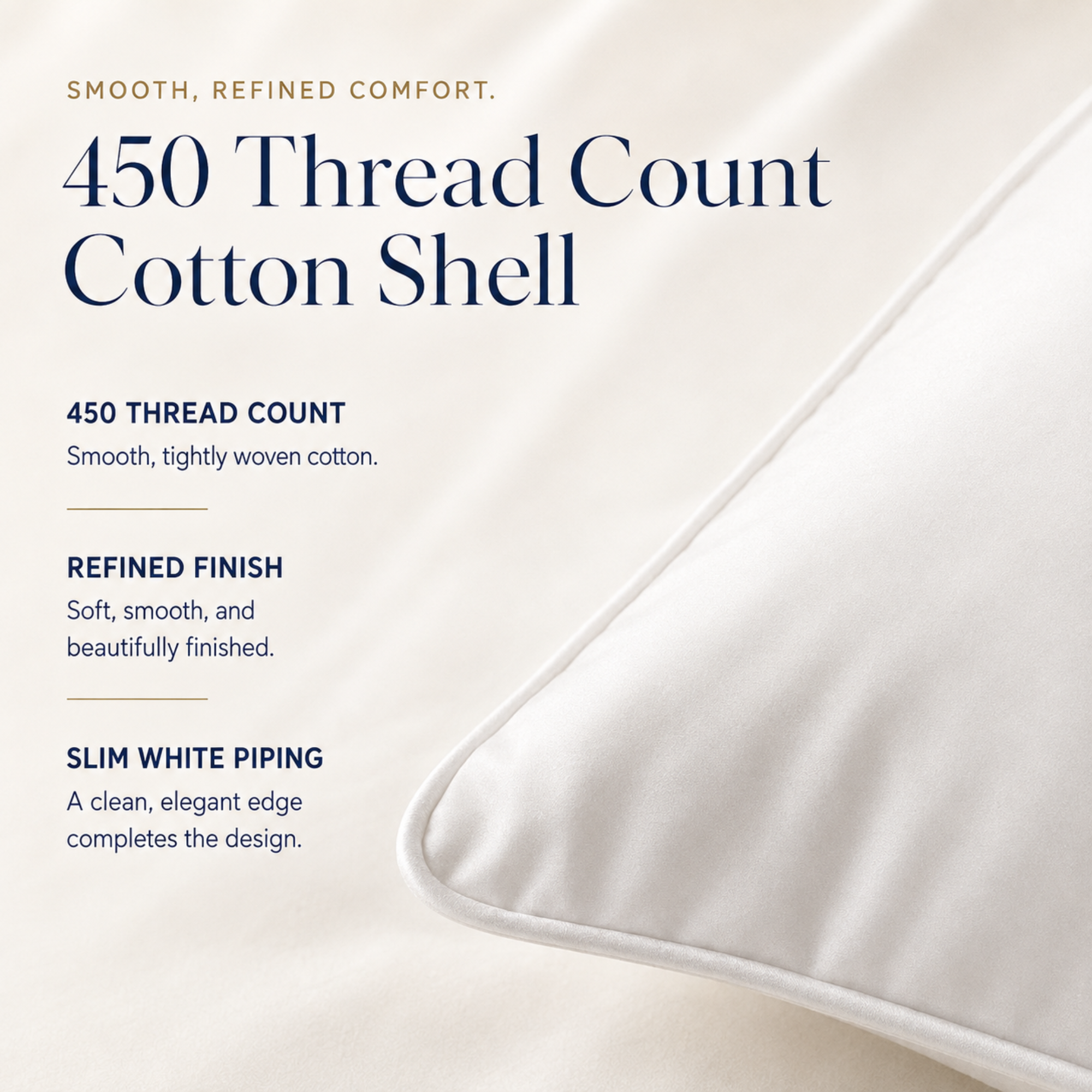 Polish Collection 800+ Fill Power Polish White Goose Down Pillow