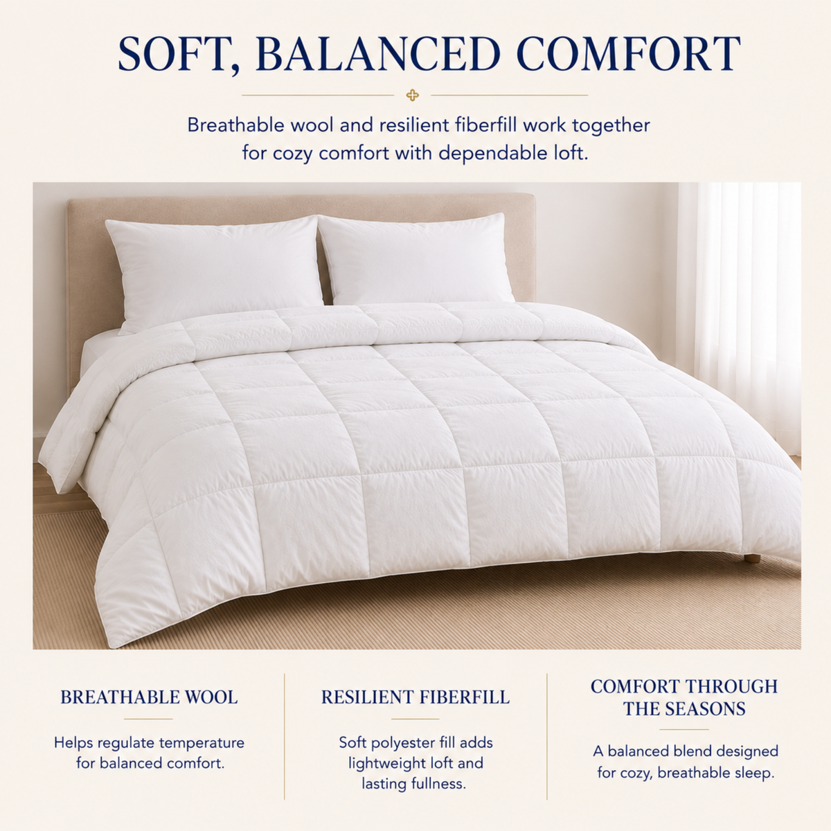 Wooly Collection Wool & Down Alternative Comforter