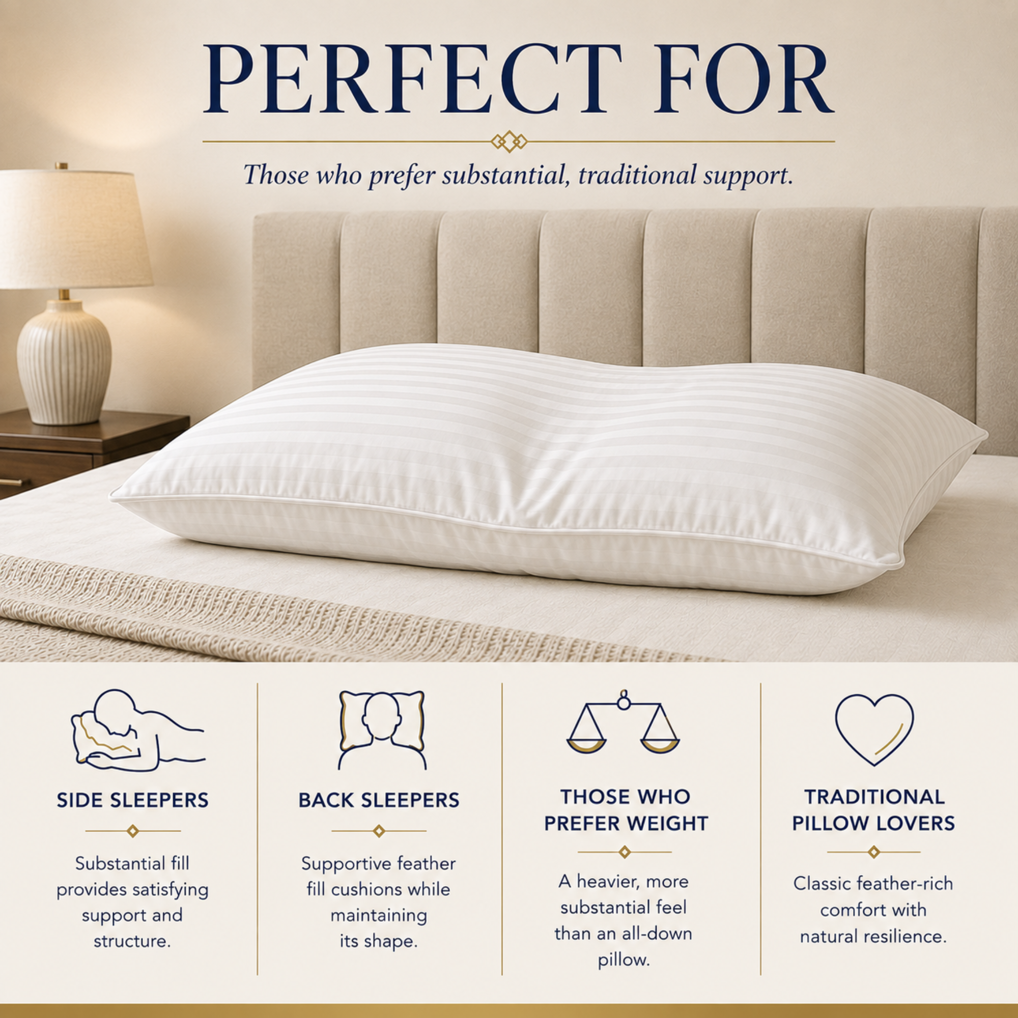 Hotel Collection 10% Down & 90% Feather Pillow