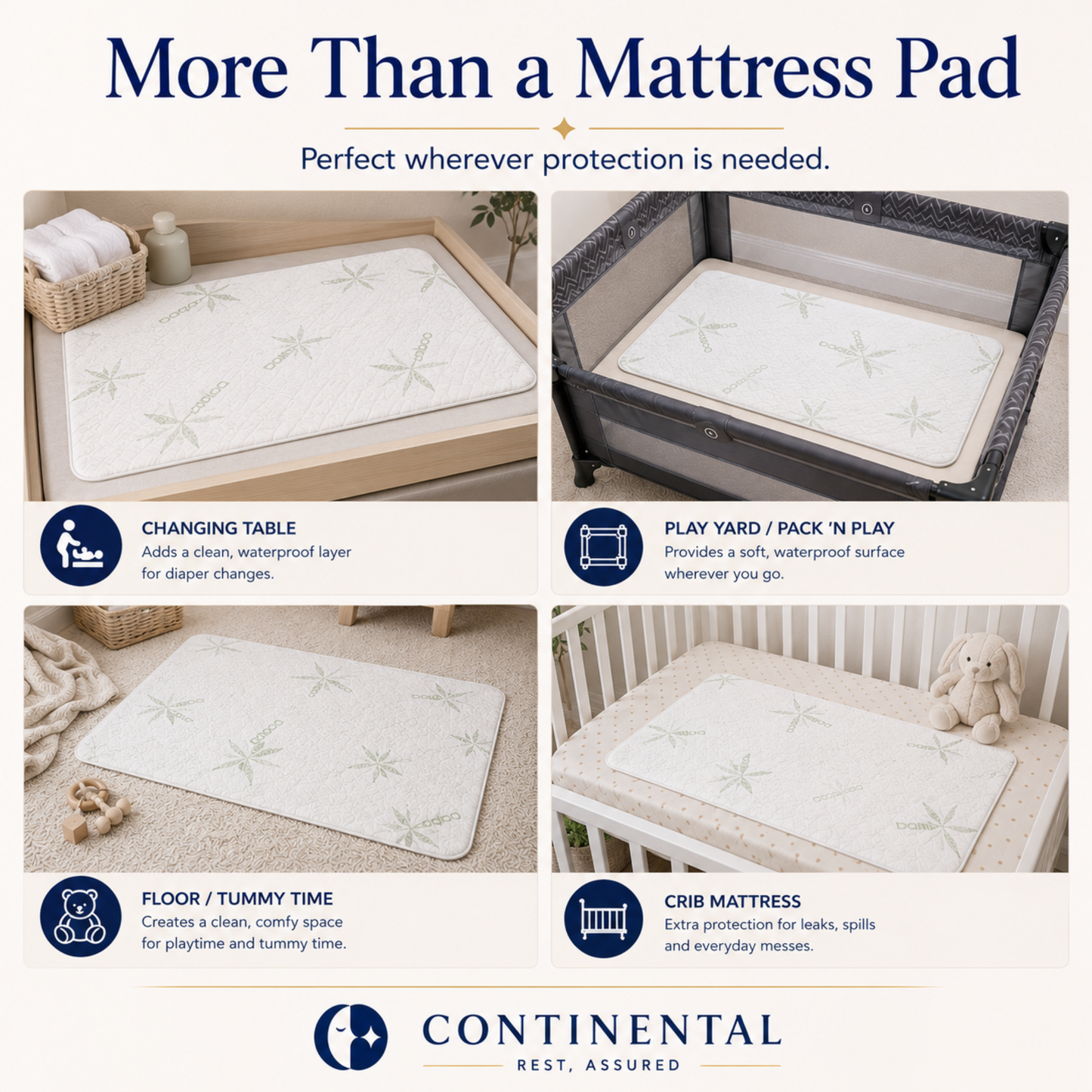Botanic Collection Toddler Bamboo Waterproof Mattress Protector