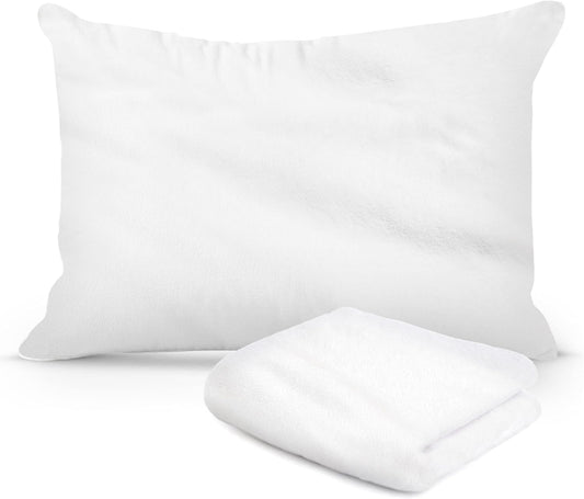 Feather-Proof, Waterproof & Down-Proof Zippered Fleece Pillow Protectors