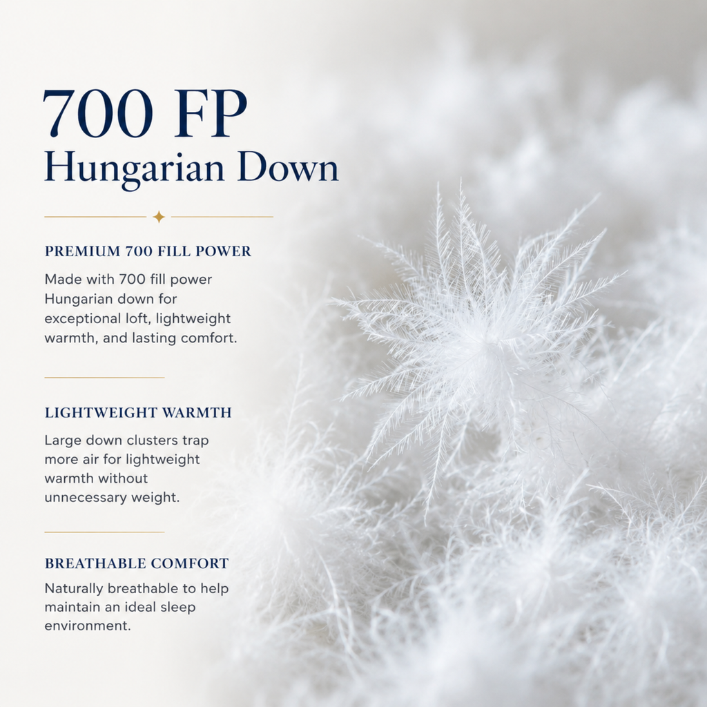 Serenity Collection 700 Fill Power Hungarian White Goose Down Comforter
