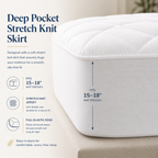 Serenity Collection Organic Cotton Quilted Mattress Pad