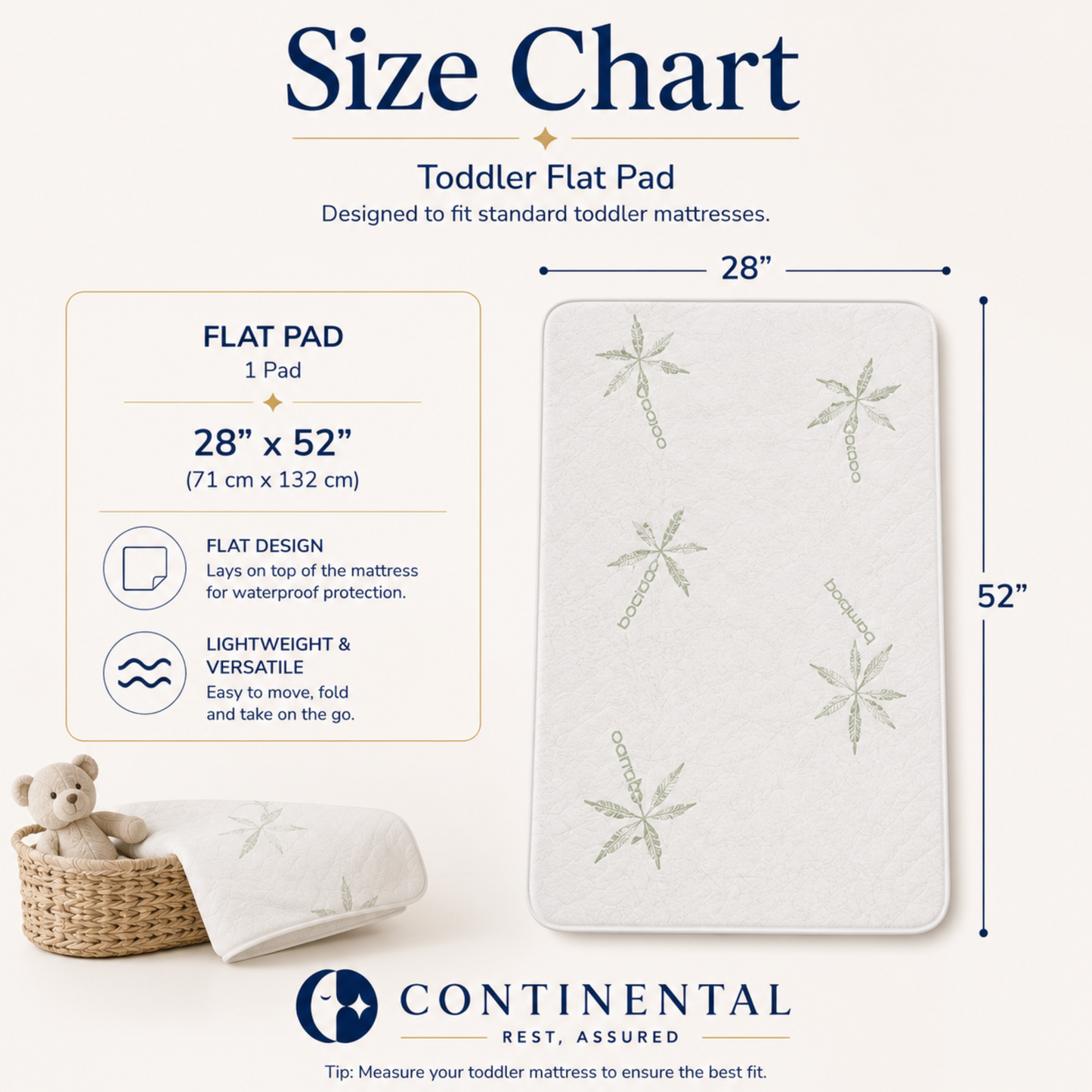 Botanic Collection Toddler Bamboo Waterproof Mattress Protector
