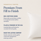 Siberian Collection 800 Fill Power White Goose Down Pillow