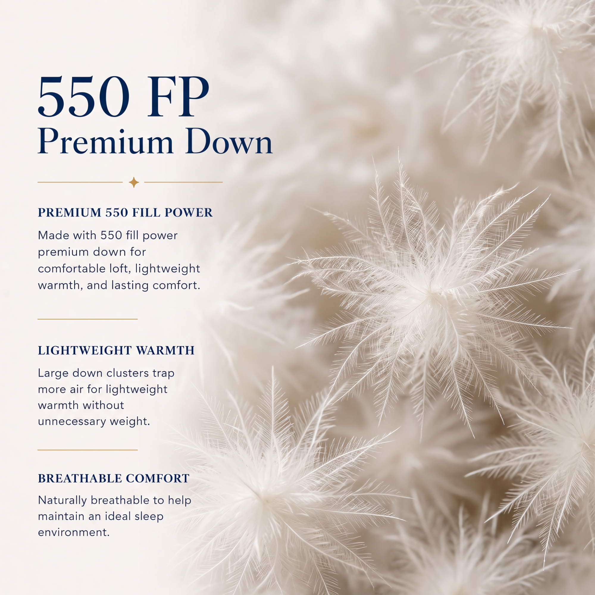 Harmony Collection 550 Fill Power White Goose Down Comforter
