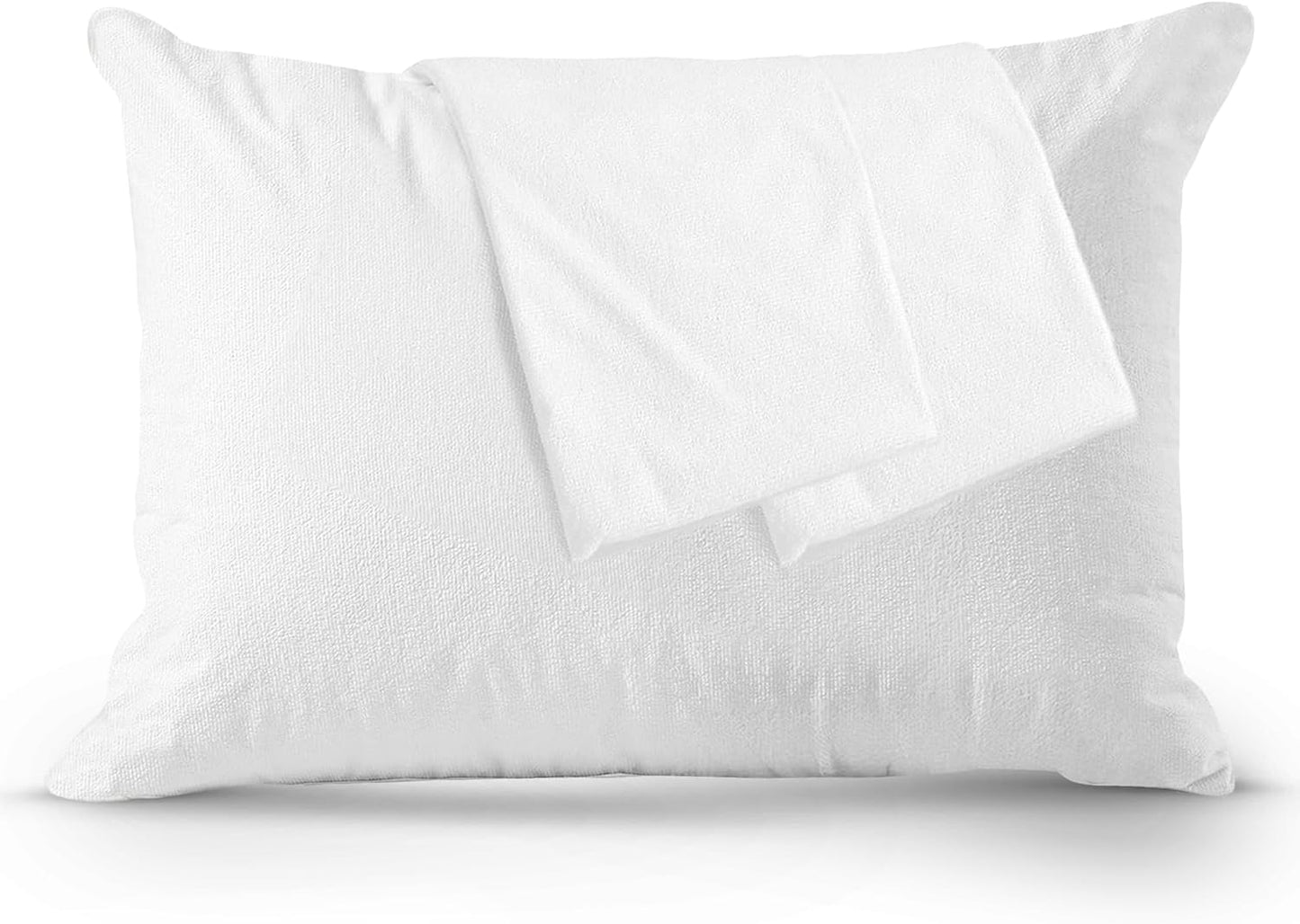 Terry Zippered Bed Pillow Protectors – Cozy, Waterproof & Breathable