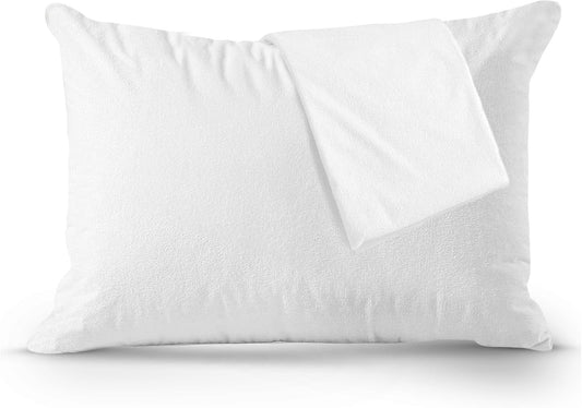 Terry Zippered Bed Pillow Protectors – Cozy, Waterproof & Breathable