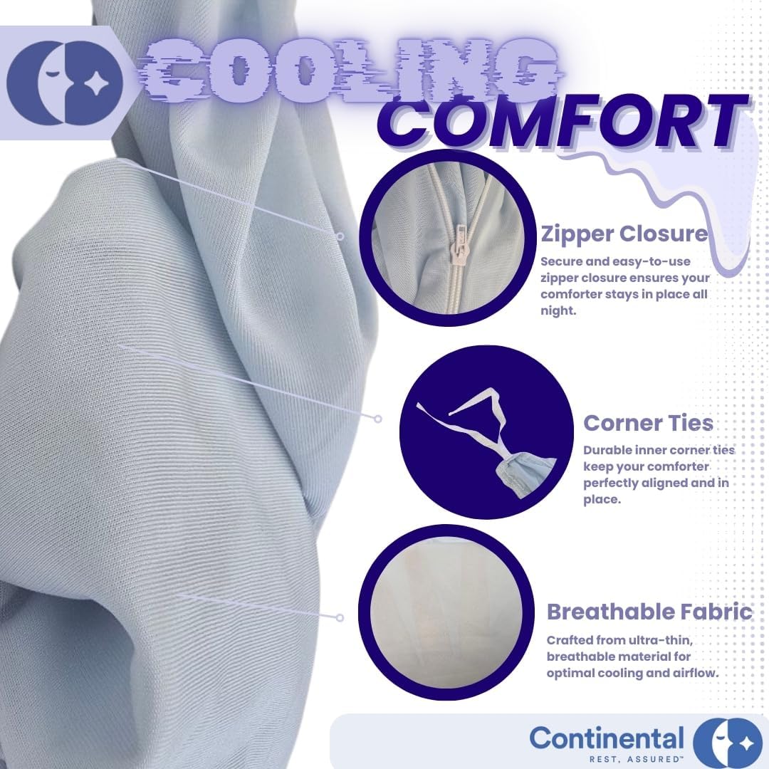 ArcticDreams Cooling Zippered Duvet Protector - Cozy and Breathable