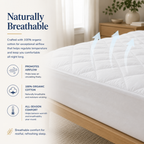 Serenity Collection Organic Cotton Quilted Mattress Pad