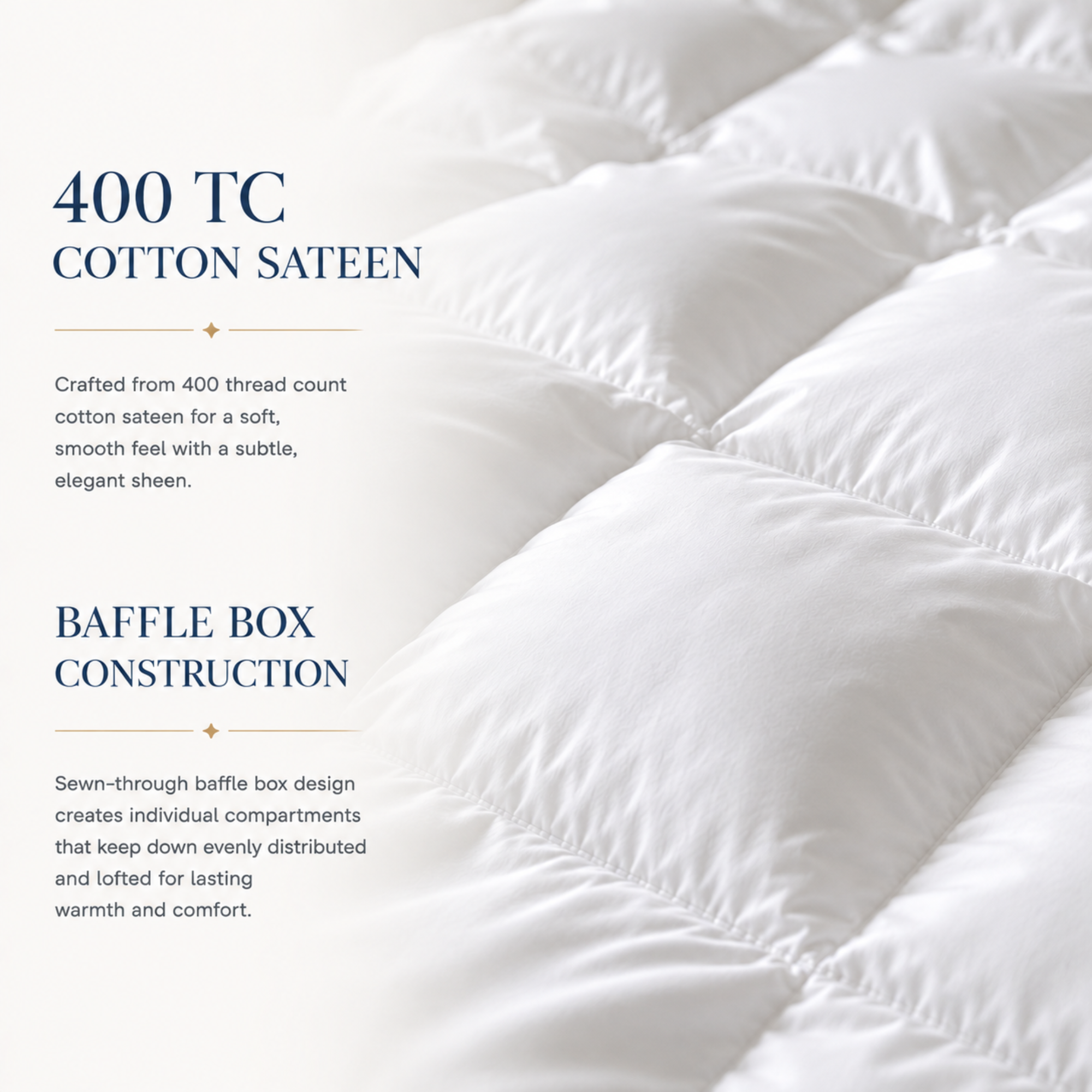 Serenity Collection 700 Fill Power Hungarian White Goose Down Comforter