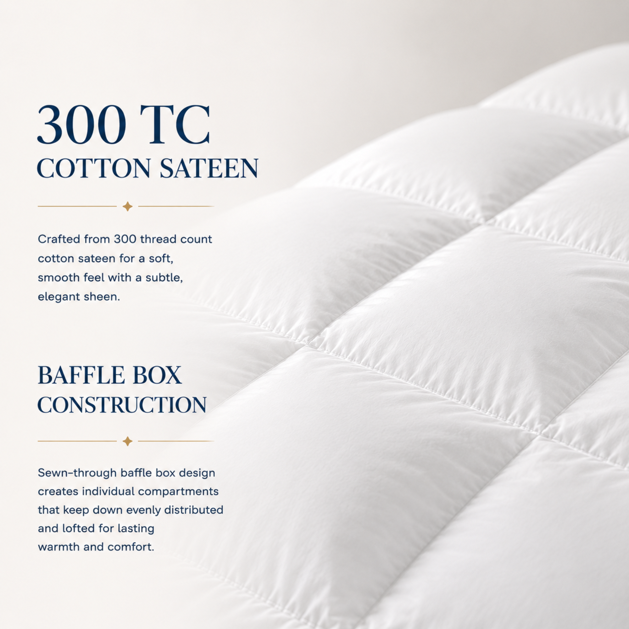 Harmony Collection 550 Fill Power White Goose Down Comforter