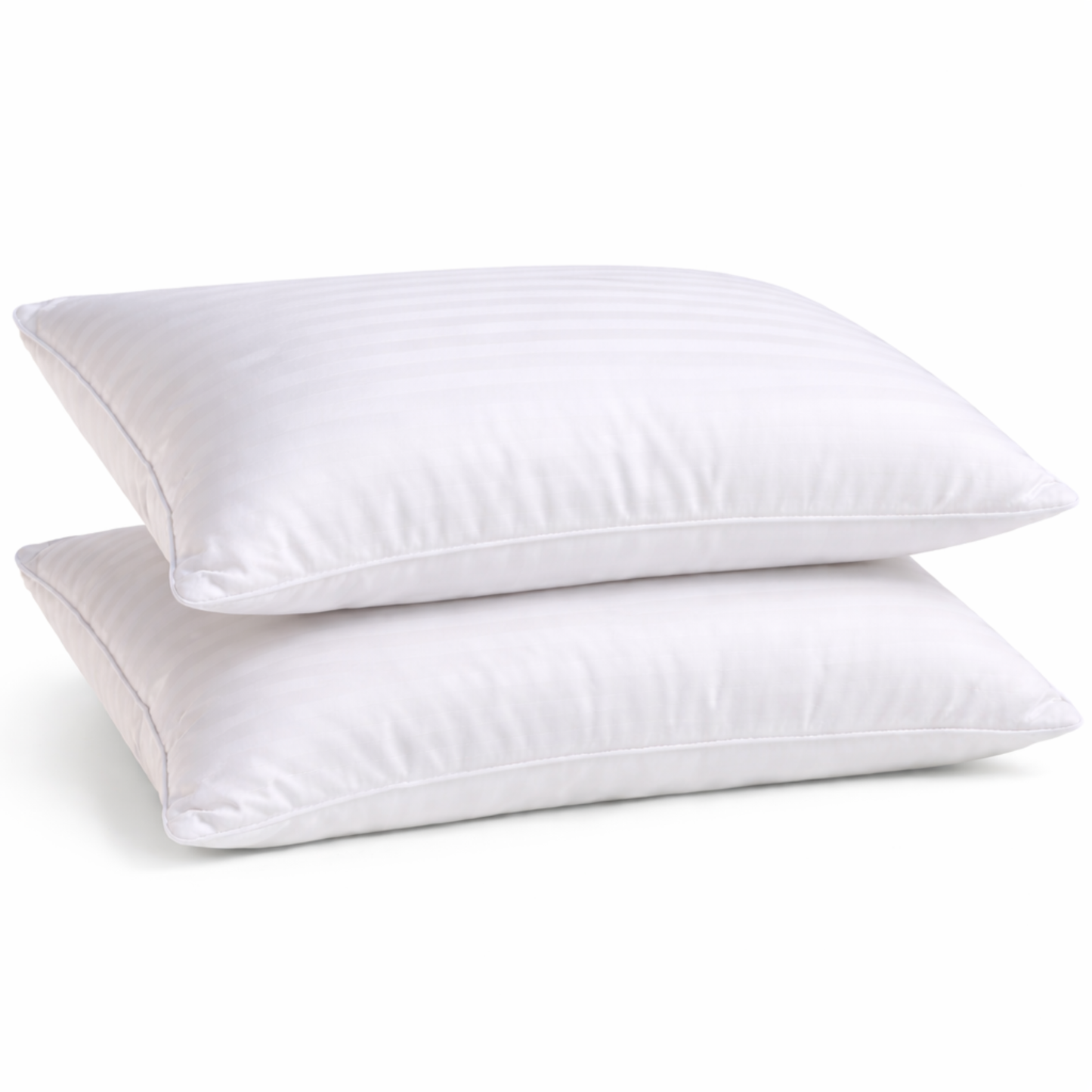 Affinity Collection | Hypoallergenic Synthetic Down Pillow 100% Cotton 300TC Damask Striped Shell