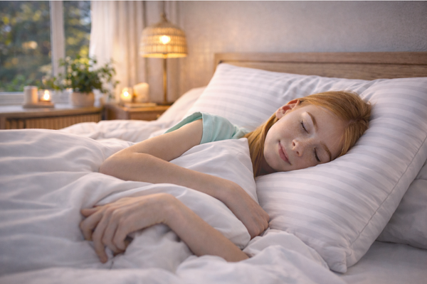 Affinity Collection | Hypoallergenic Synthetic Down Pillow 300TC Cotton Damask Striped Shell