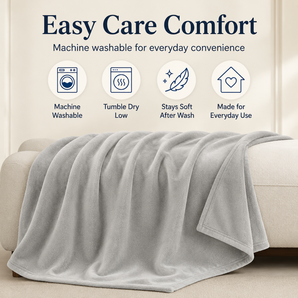 Ultra-Soft Microfleece Throw Blanket