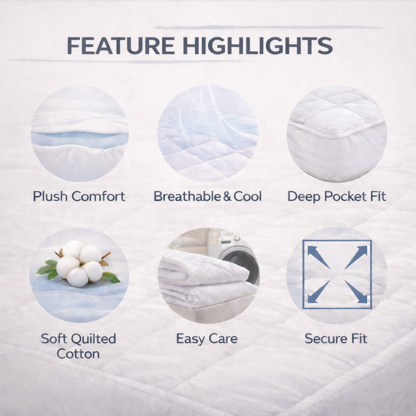 Harmony Collection Quilted Mattress Pad