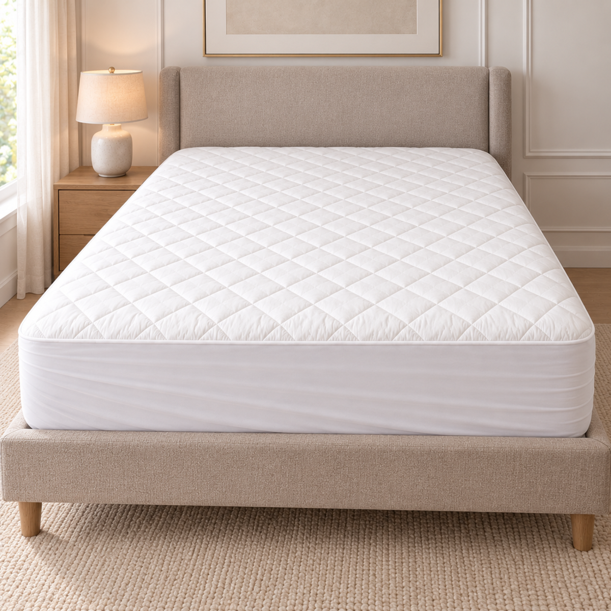 Serenity Collection Organic Cotton Quilted Mattress Pad