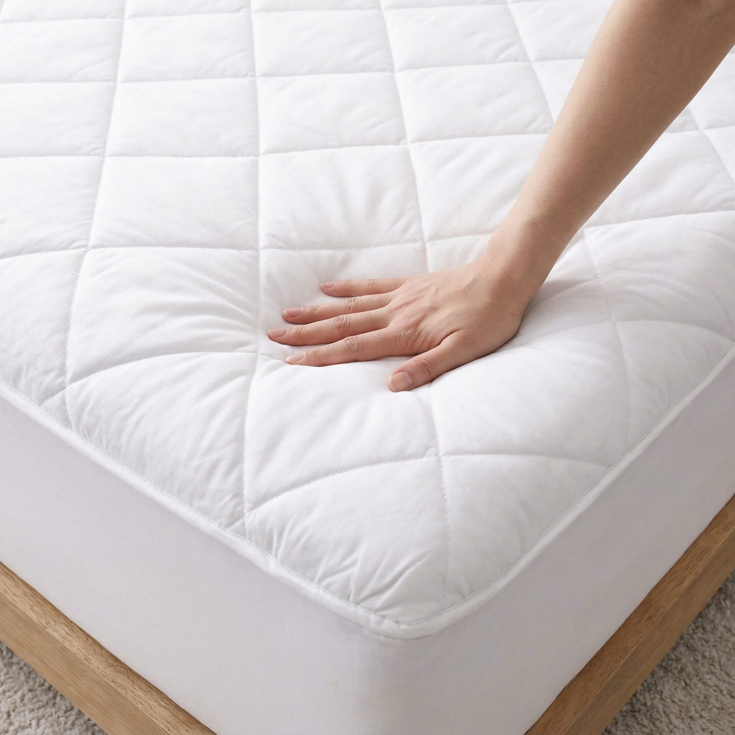 Serenity Collection 100% Organic Cotton Quilted Mattress Pad