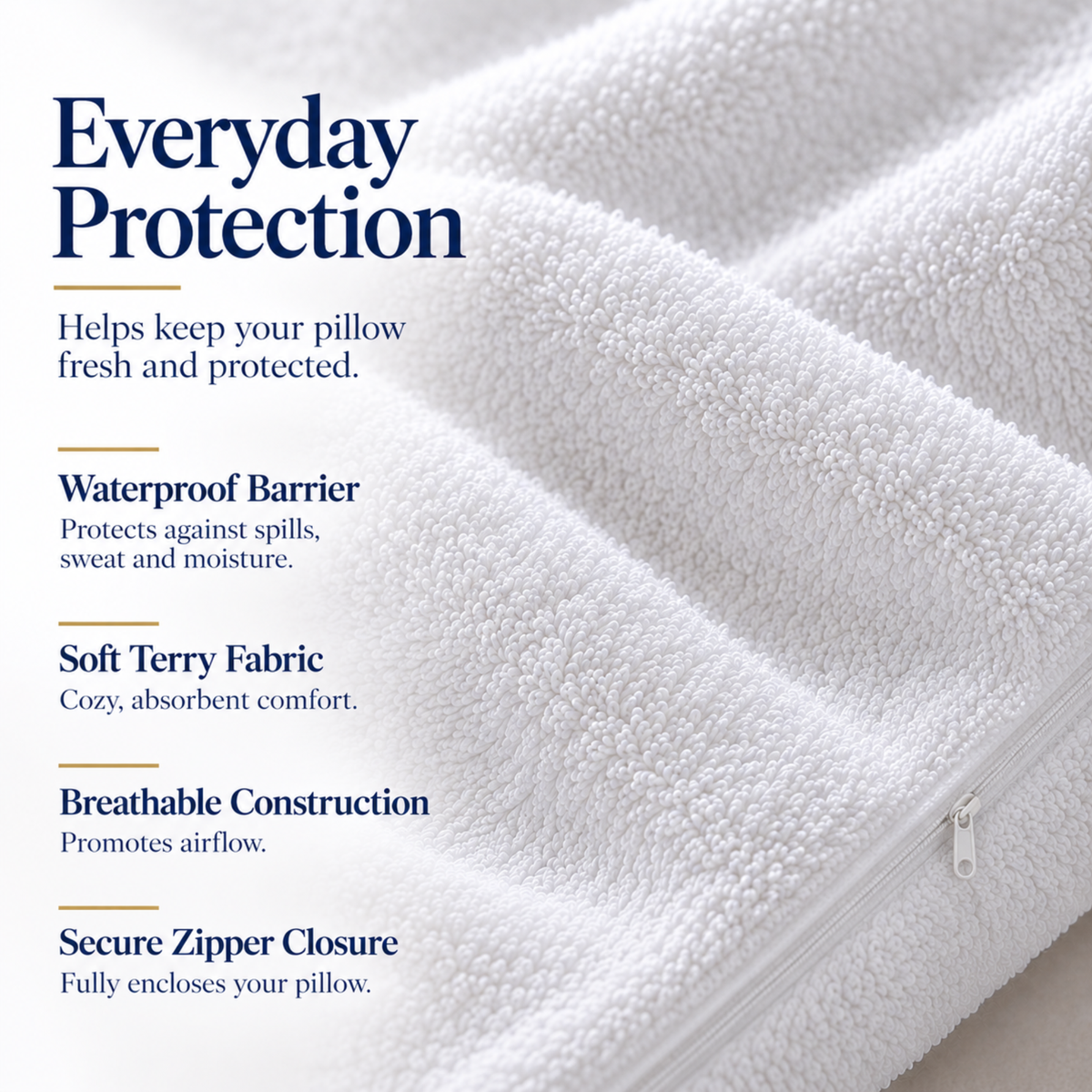 Terry Waterproof Pillow Protector