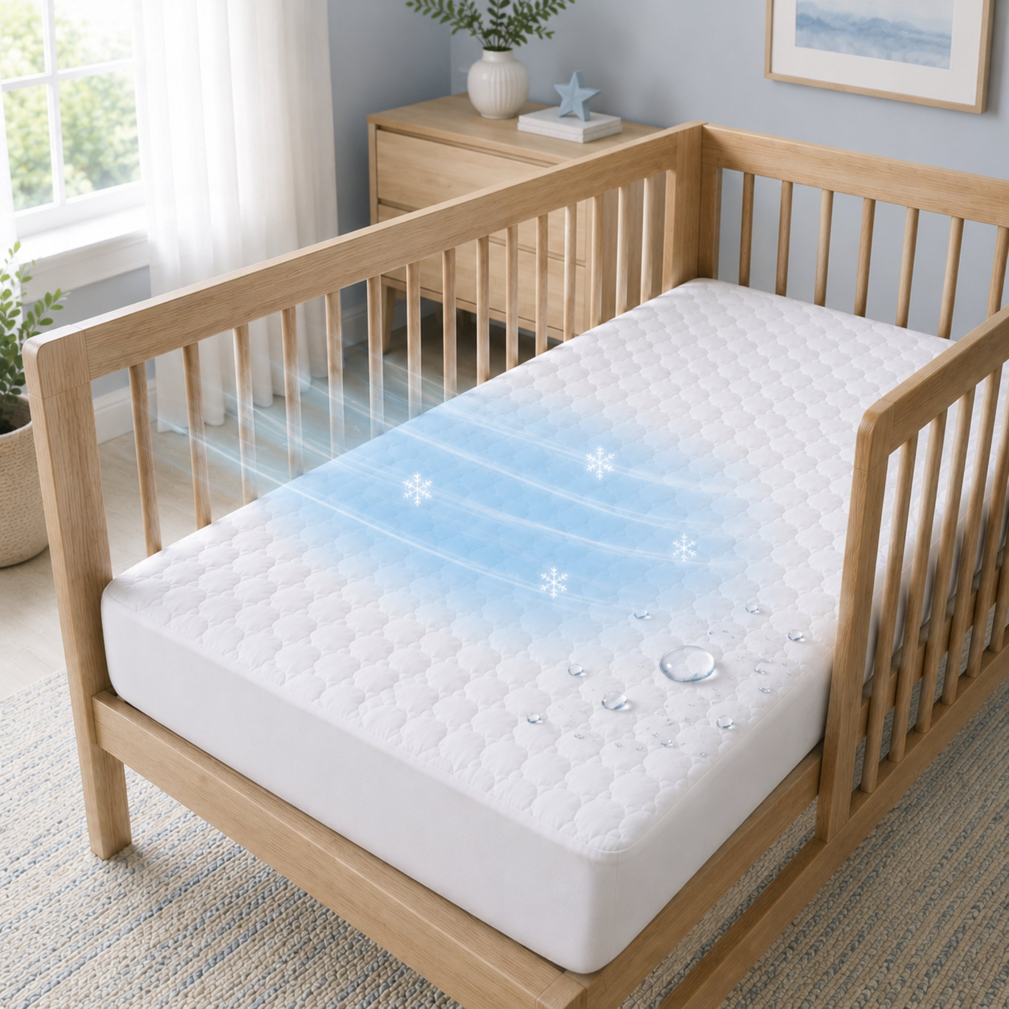 Cooling Waterproof Toddler Mattress Protector