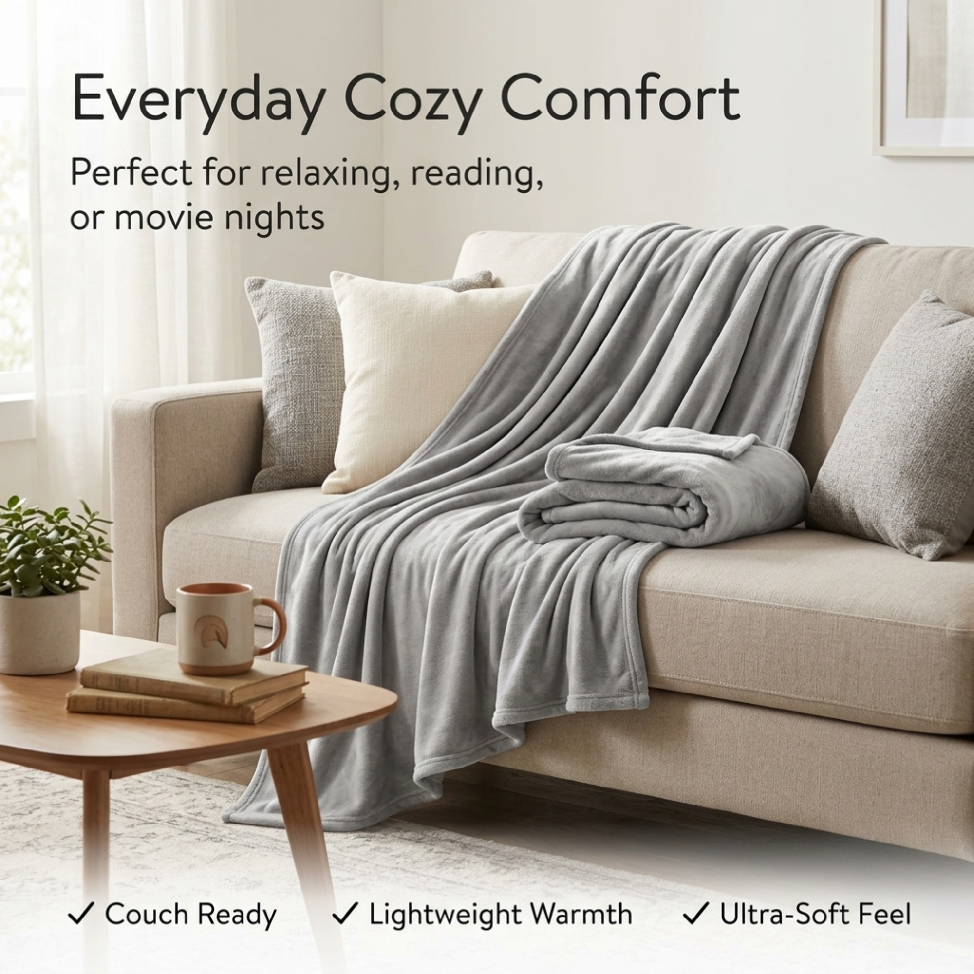 Ultra-Soft Microfleece Throw Blanket