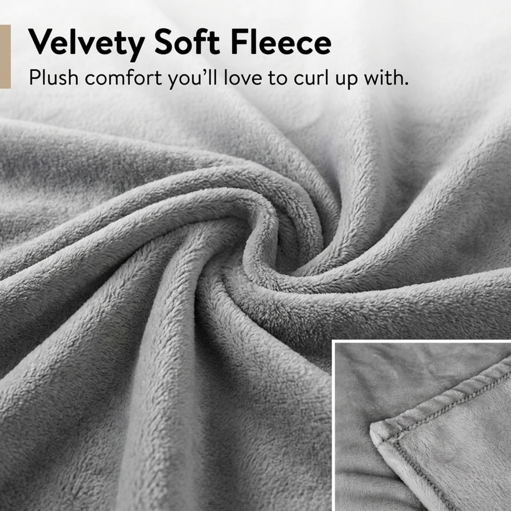 Ultra-Soft Microfleece Throw Blanket
