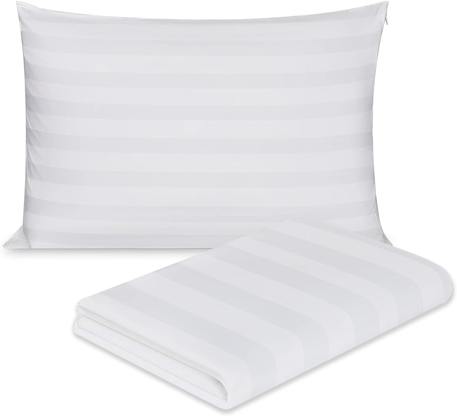 Premium 300 Thread Count 100% Cotton Zippered Pillow Protectors