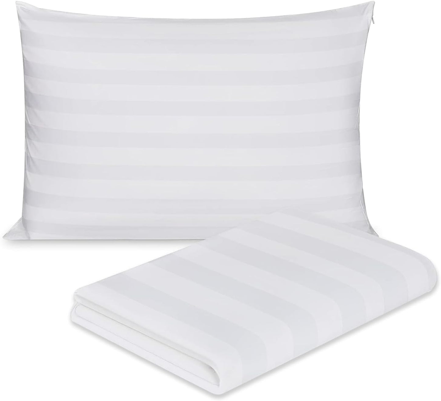 Premium 300 Thread Count 100% Cotton Zippered Pillow Protectors