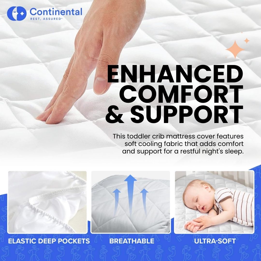 Cooling Toddler Crib Mattress Protector | Soft, Cool & Waterproof