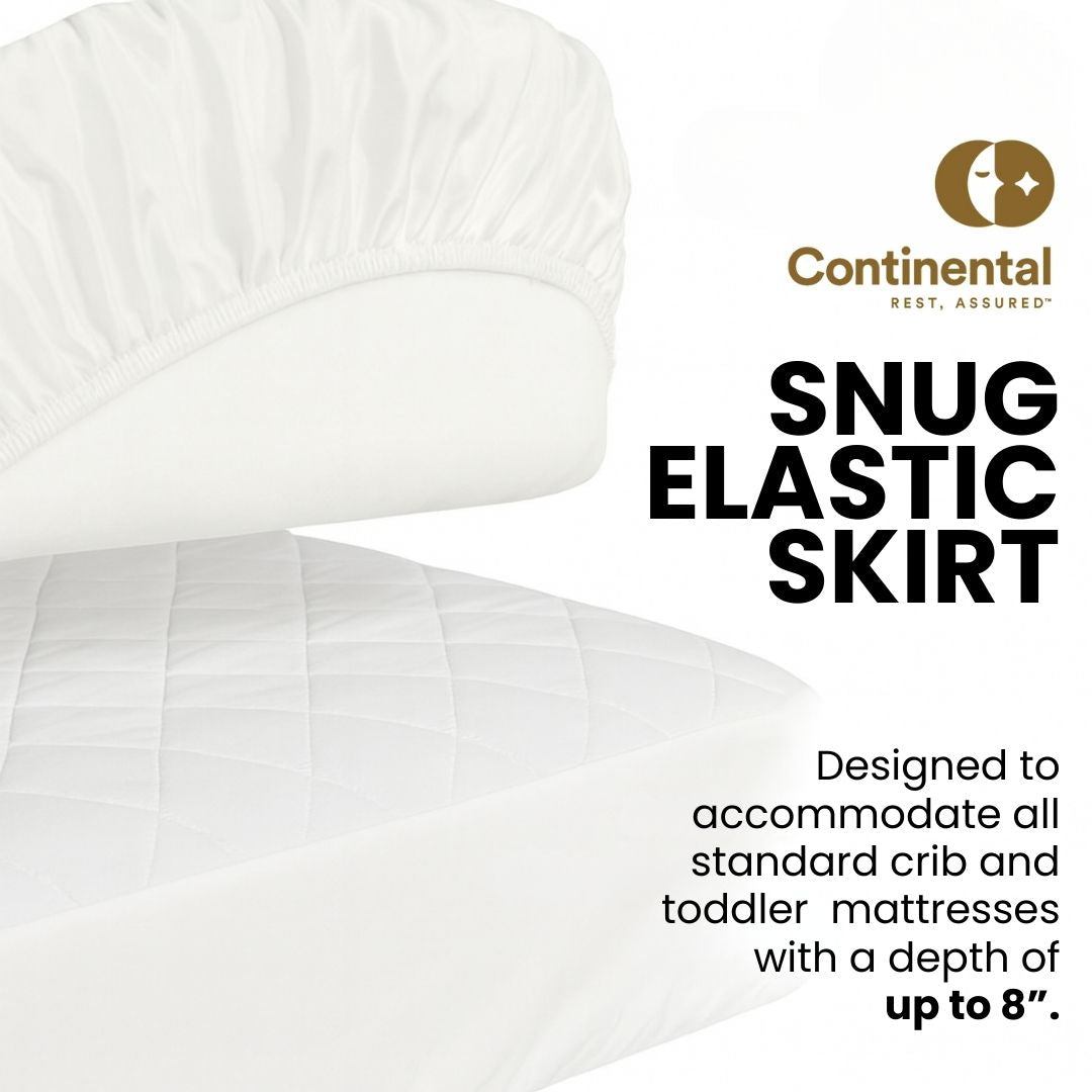 Toddler Mattress Pad – 100% Cotton, Soft & Breathable – Waterproof & Non-Waterproof Options – 28x52x8 Inches for Cribs & Toddler Beds
