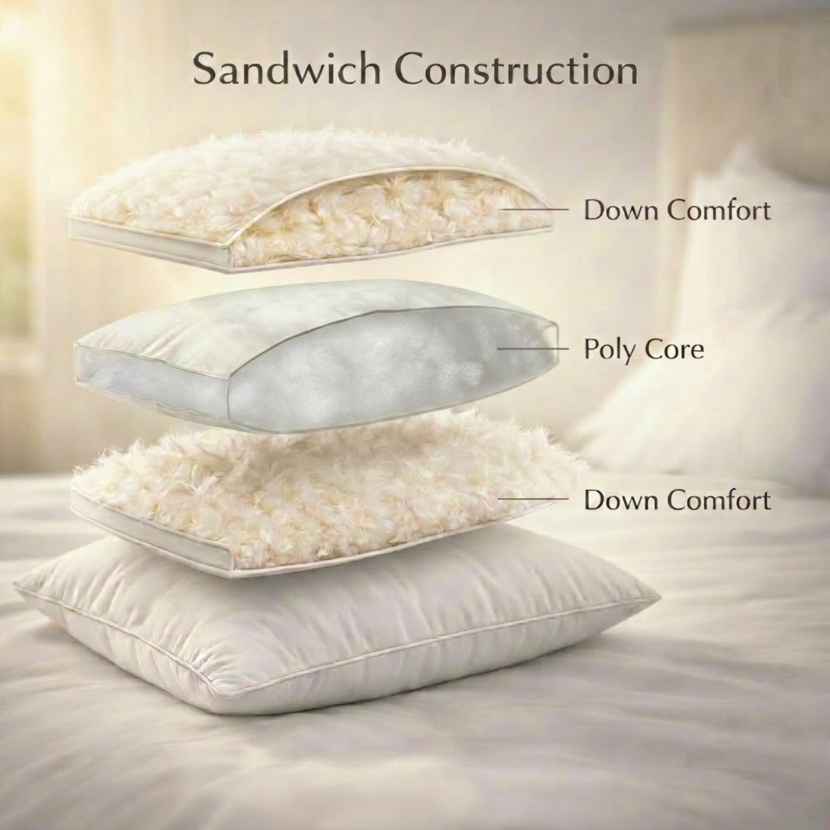 Hotel Collection Dual Core Down & Fiber Pillow